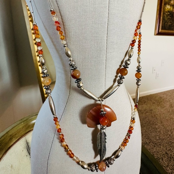 Vintage Totem Bear Southwestern Necklace - Picture 16 of 16